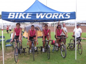 Coffee talk riders at work